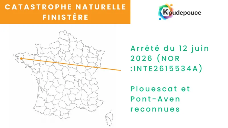 Maison inondée dans le Finistère après les intempéries reconnues en catastrophe naturelle en juin 2026