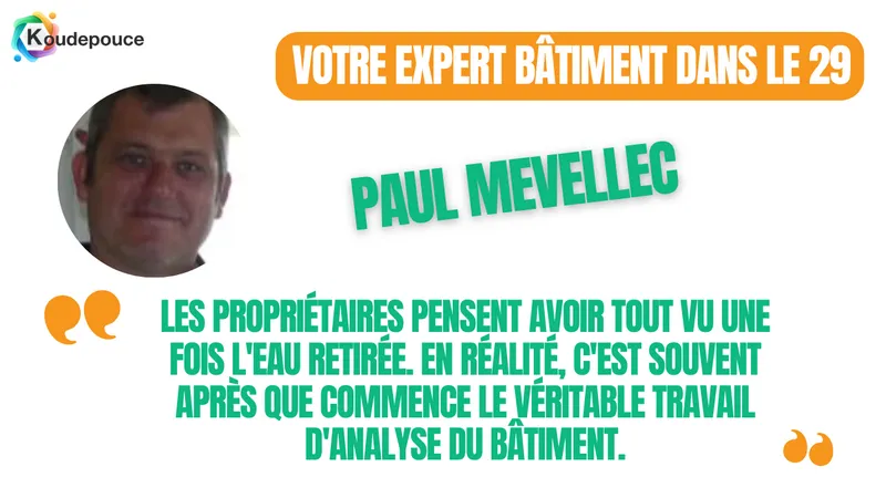 Paul Mevellec expert après sinistre inondation dans le 29